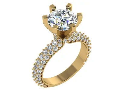 Peg Setting Diamond Ring 4474 3D print model