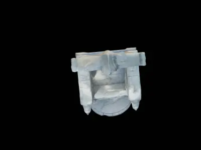 Crypt Stone Throne VR 3D model