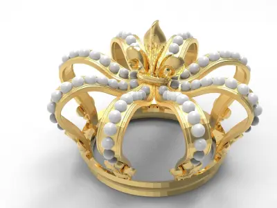 Ornate Royal Crown 3D Model 3D print model
