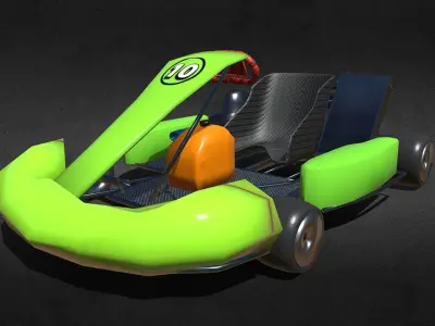 Kart 125cc  Low Poly Game Asset Low-poly 3D model