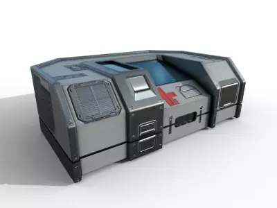 Scifi First Aid Kit - Space Bunker Low-poly 3D model