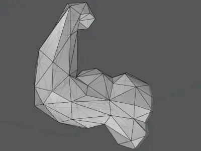 Low Poly Arm Free 3D print model