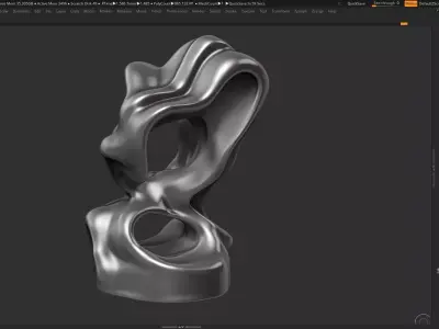 Modern Abstract Decorative sculpture 3d print model 53 3D print model