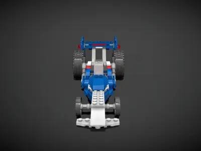 Lego Race Rider Car 3D model
