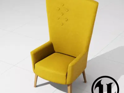 LovedUp Chair - Steel Cut Trio UE4 Low-poly 3D model