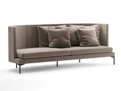 Living Divani sofa Clan 3seats 3D model