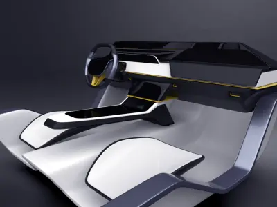 Car interior concept 3D model