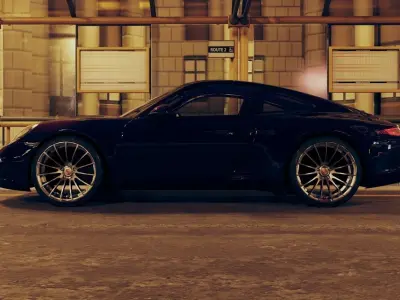 Porsche 911 turbo s 3d model Low-poly 3D model