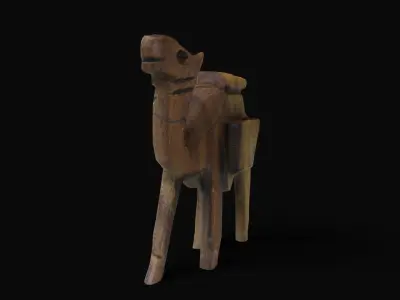 Wooden camel 3D model
