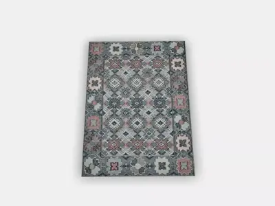 VESTERVIG Rug flatwoven Low-poly 3D model