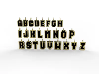 Alphabet pendants from A TO Z  3D print model