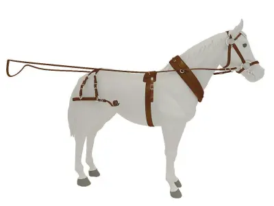 Horse figurine Low-poly 3D model