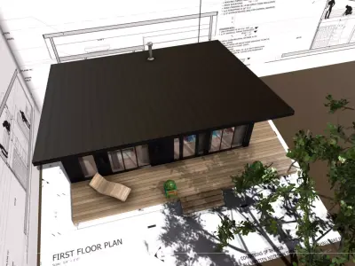 House 24-36 Lean Cottage Plans Low-poly 3D model