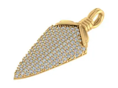Luxury Iced-Out Arrowhead Pendant 3D print model