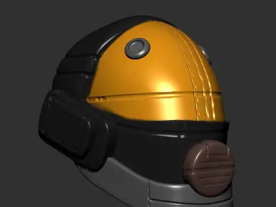 helmet scifi high poly sculpt 3d printable 3D model 3D model