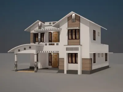 free house home architexure exterior  Free 3D model