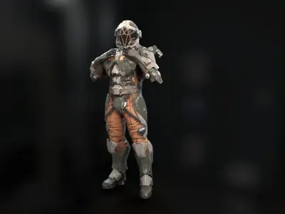 The Space Engineer Low-poly 3D model