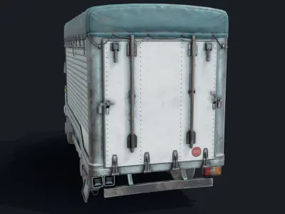 Porter Truck Low-poly 3D model