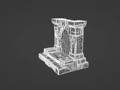 Ancient Ritual Altar with Glowing Runes   3D model