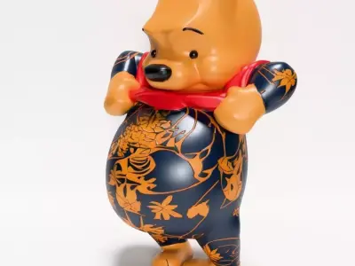 Winnie the Pooh and Piglet Japanese Tattoo Yakuza Pop Art toy 3D print model