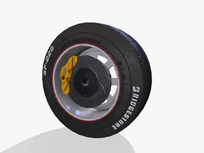 Rally wheel FS - 228 Low-poly 3D model