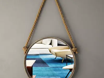 Round Rope Mirror 3D model