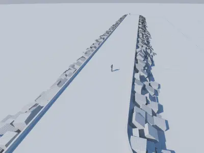 Breakwater 3D -C- Concrete Cubes 3D model