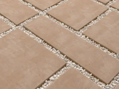 Paving tile pebble n11 3D model