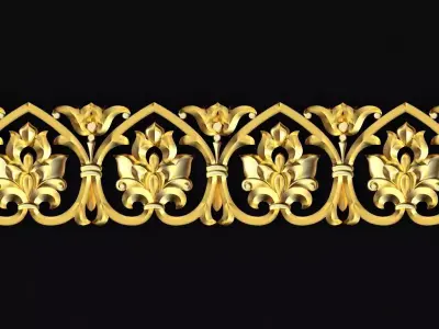 Central decor ornament for furniture 3D model 405