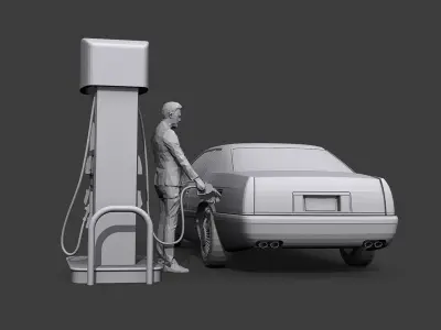 On Gas Station 3D model