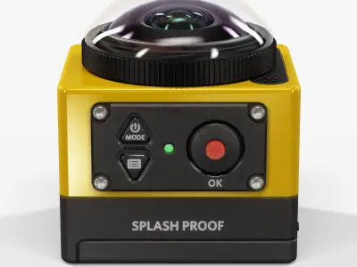 Kodak Pixpro SP360 vr action camera Low-poly 3D model