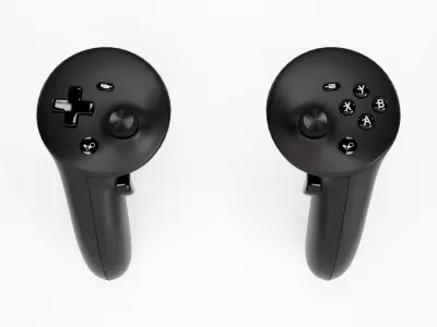 Steam Frame VR controllers Low-poly 3D model