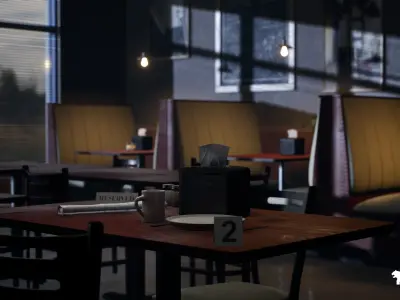 Coffee Shop Environment 3D model