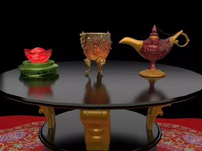 Chinese magic lamp  3D model