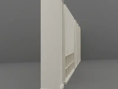 Cabinet Set wardrobe with shelves and drawers 3D model