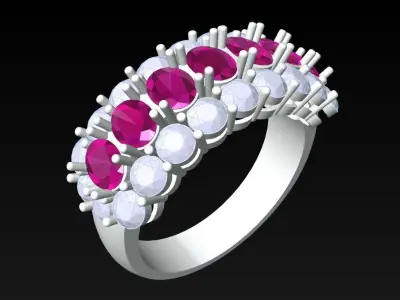 Diamond Ring - Womens Rings - N3402 3D print model