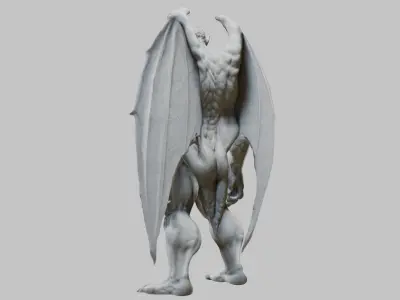 Hulk Gargoyle Game Asset Low-poly 3D model