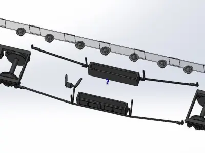 old passenger railroad car 3D print model