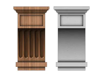 Fluted Mission corbel 3D print model