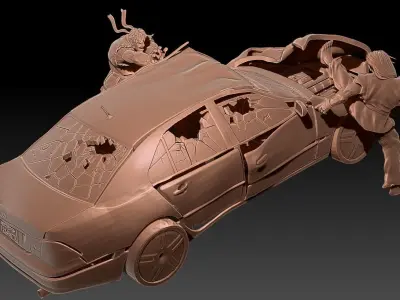 SF2 Bonus Stage Printable Diorama  3D print model