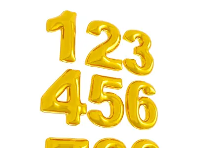 Balloons Number 3D model