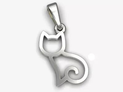 Pendant cat  3D print model