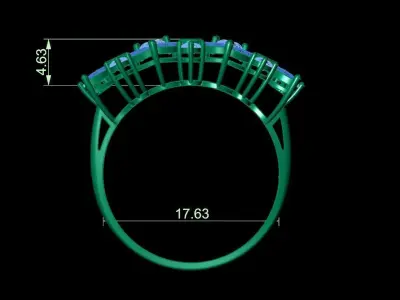 WEDDING LUXURY RING  3D print model