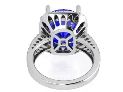 Cushion Halo Ring 3629 3D print model