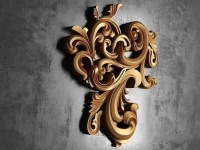 Collection of applied architectural ornaments 3D model