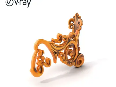 Ornate Decorative Element Model Pack Low-poly 3D model