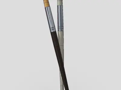 Paint Brush 4 Low-poly 3D model