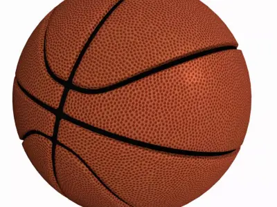 Basket Ball - Spalding style Low-poly 3D model