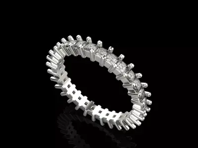 infinity square princess ring model 660 3D print model