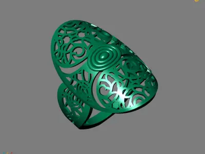 Women Plain Ring Ready STL Models Womens Ring 3d models 3D print model 19